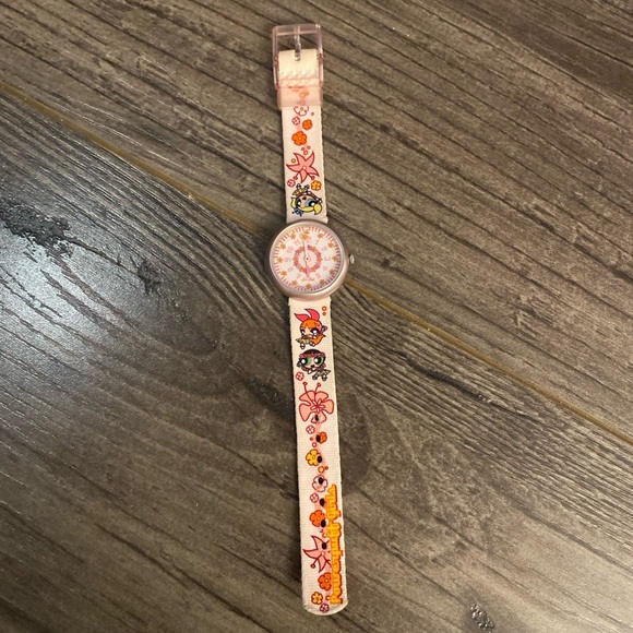 Vintage Flik Flak watch Pink Powerpuff girls Swiss made Swatch watch - Picture 1 of 10